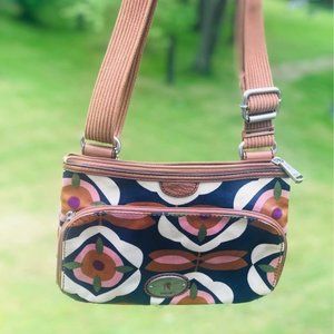 Fossil Key Per Top Zip Coated Canvas Crossbody